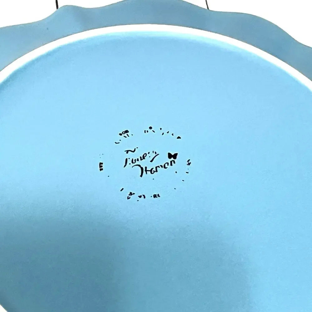 Pioneer Woman Set of 2 Lunch Salad Dessert Plates Paige Denim Blue Crackle